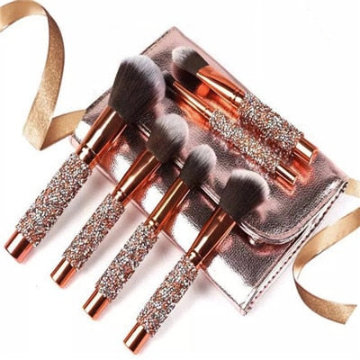 Glam Diamond Makeup Brushes Set