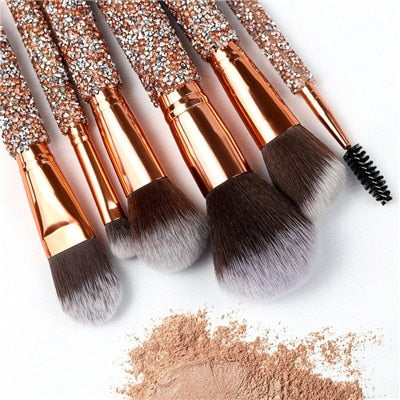 Glam Diamond Makeup Brushes Set