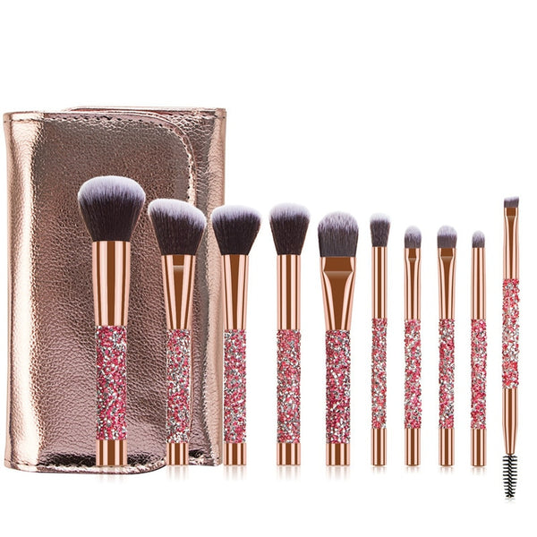 Glam Diamond Makeup Brushes Set