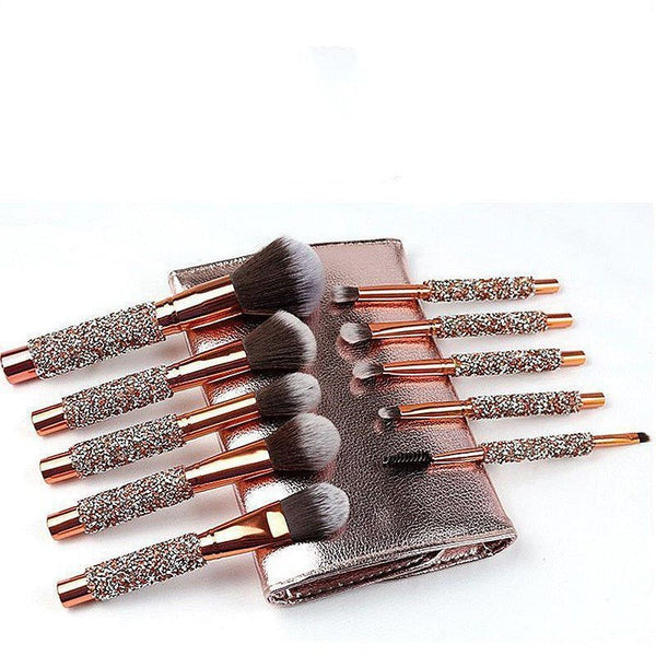 Glam Diamond Makeup Brushes Set