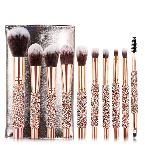 Glam Diamond Makeup Brushes Set