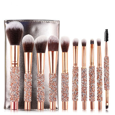 Glam Diamond Makeup Brushes Set