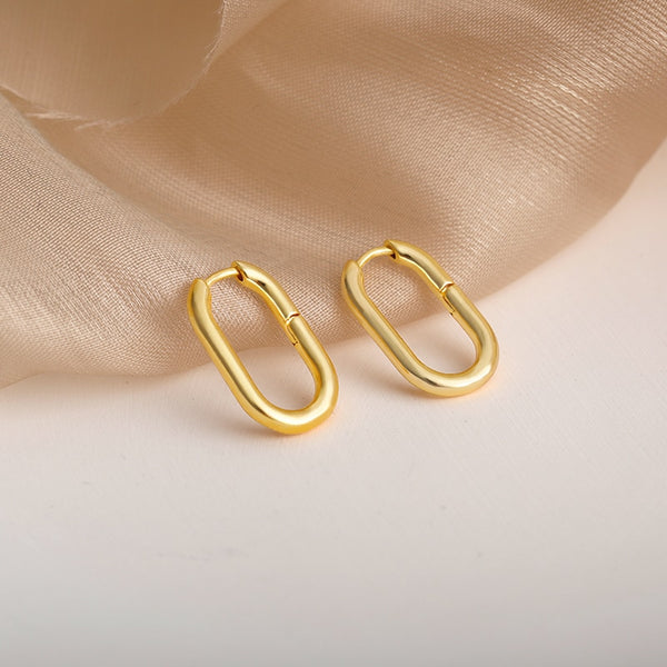 Vintage Oval Hoop Earrings For Minimalist