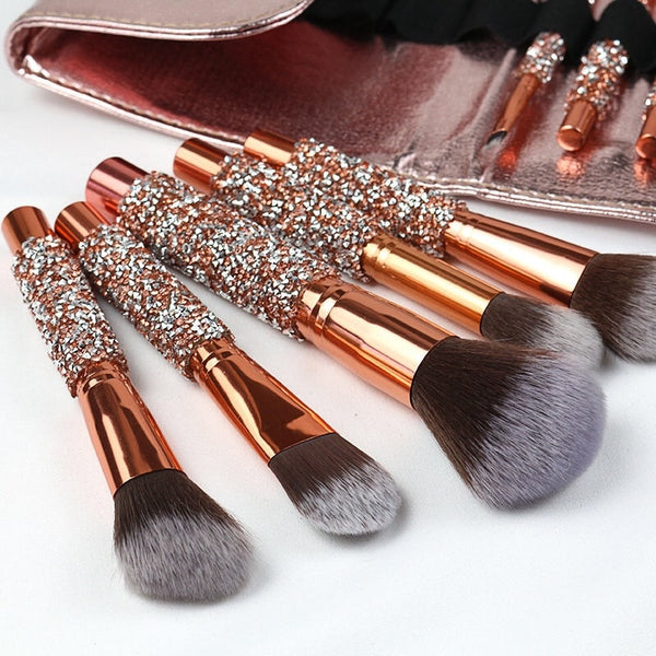 Glam Diamond Makeup Brushes Set