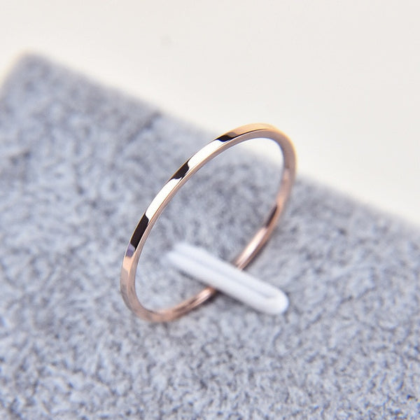 Minimalist Thin Titanium Band