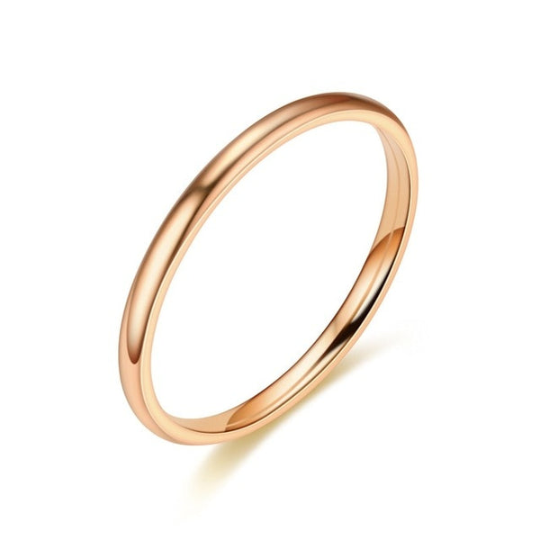 Thin Rose Gold 2mm Band