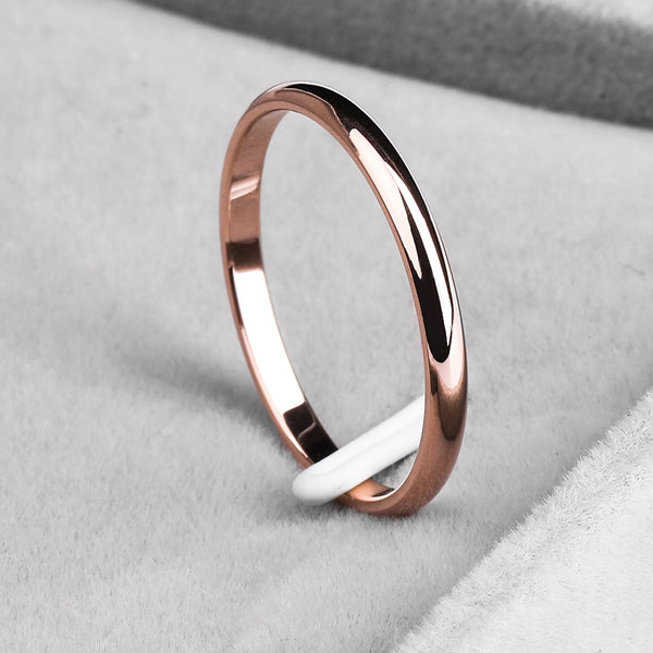 Thin Rose Gold 2mm Band